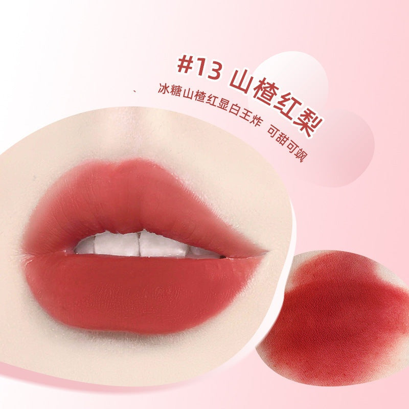NOVO milk mist air lip mud matte soft and silky lip and cheek dual-use waterproof not easy to fade students affordable lip glaze