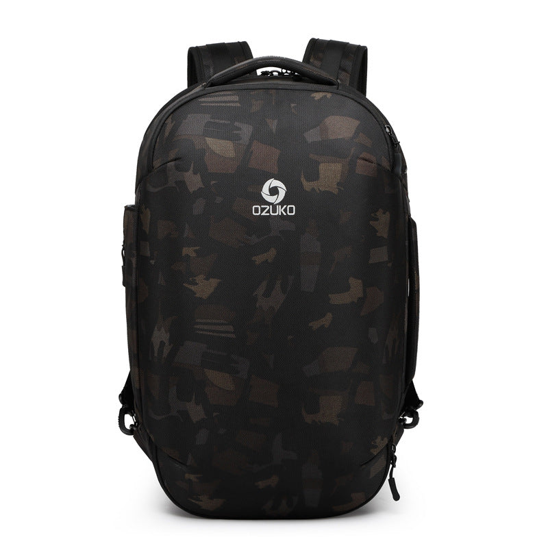 ozuko new travel backpack trendy business computer bag outdoor multifunctional simple men's backpack