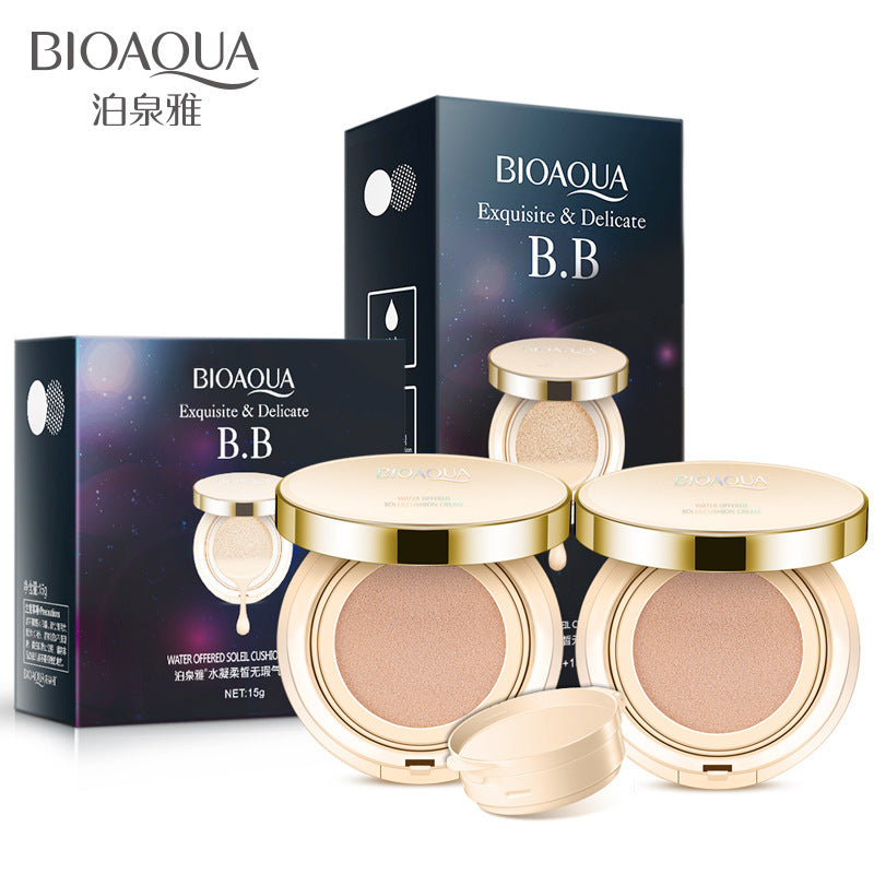 Poquanya flawless air cushion BB cream CC cream hydrating moisturizing natural concealer liquid foundation isolation nude makeup skin color makeup