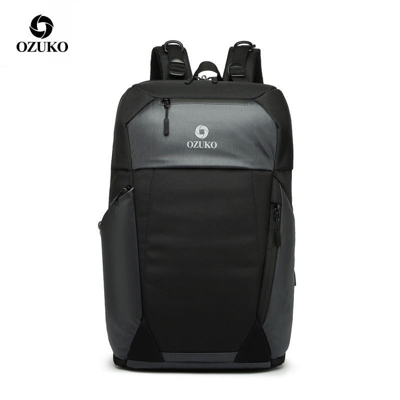 ozuko new waterproof college student backpack 15.6 inch business backpack college student Oxford cloth computer bag