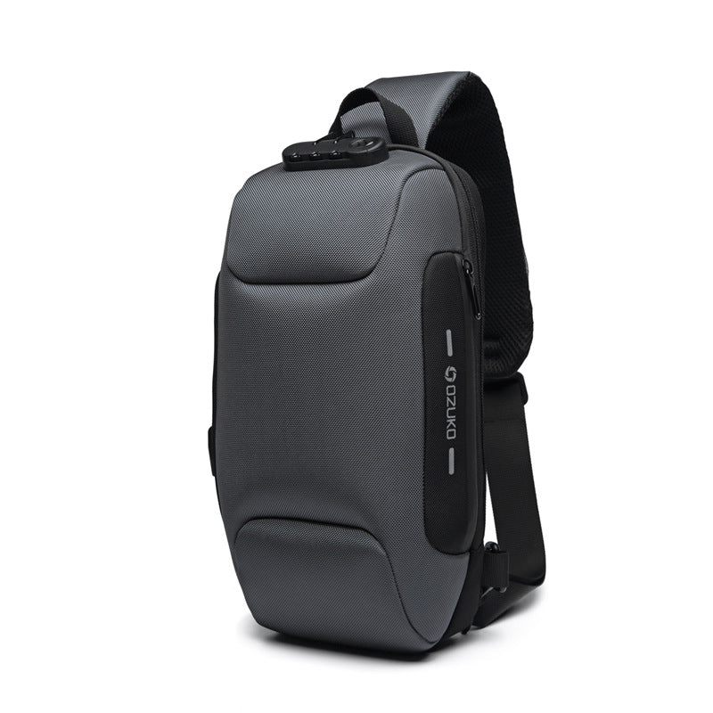 ozuko new men's chest bag trendy sports crossbody bag men's outdoor tactical waterproof men's bag shoulder bag