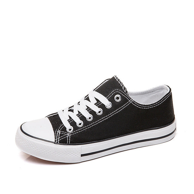 Couple classic canvas shoes men and women secondary vulcanized rubber shoes round toe wear-resistant students non-slip basic models B203