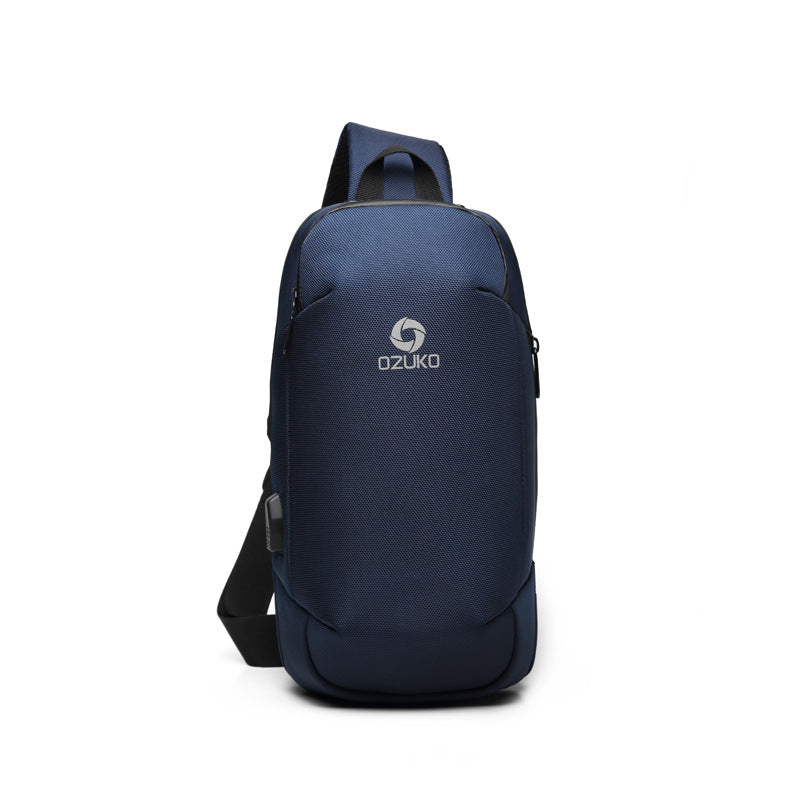 Ozuko new business chest bag Oxford waterproof crossbody bag men's casual multifunctional crossbody bag men's bag