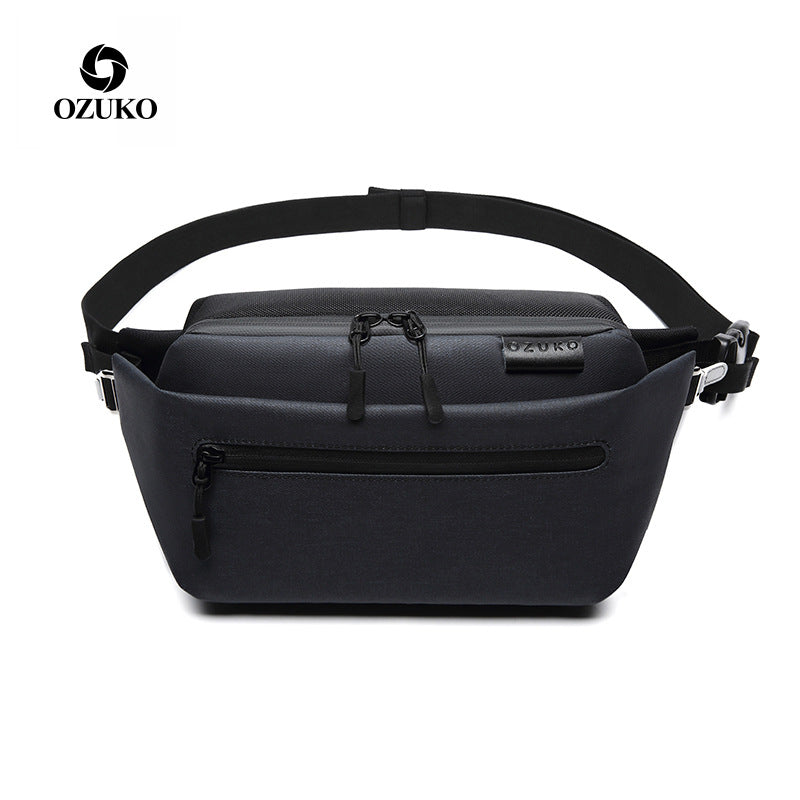 ozuko men's mobile phone waist bag wholesale sports waterproof chest bag men's outdoor men's mobile phone bag Fanny pack