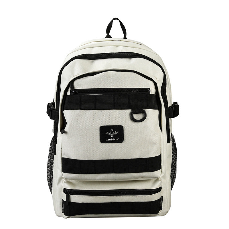 2023 New Backpack Men's Trendy Brand Fashion Trend Personality High School Student School Bag Korean Version Versatile Couple Backpack