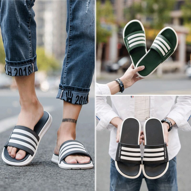 Korean version of the new slippers men s summer couples can wear thick bottom non slip wear resistant fashion sandals and slippers women s shoes wholesale 7 MART