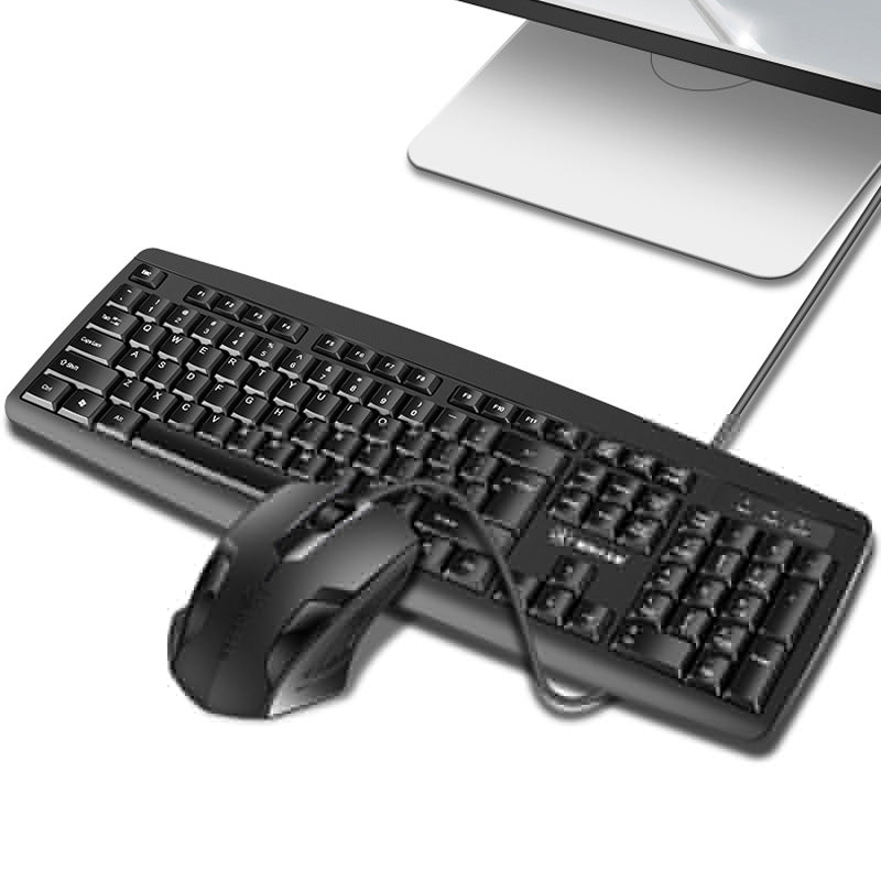 Jingsheng Little Sun T13 Mouse Keyboard Desktop Laptop Wired Mute Business Office Mouse Key Set