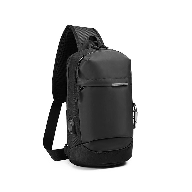 Ozuko new men's chest bag outdoor sports shoulder bag men's casual waterproof multi-function chest bag factory direct sale