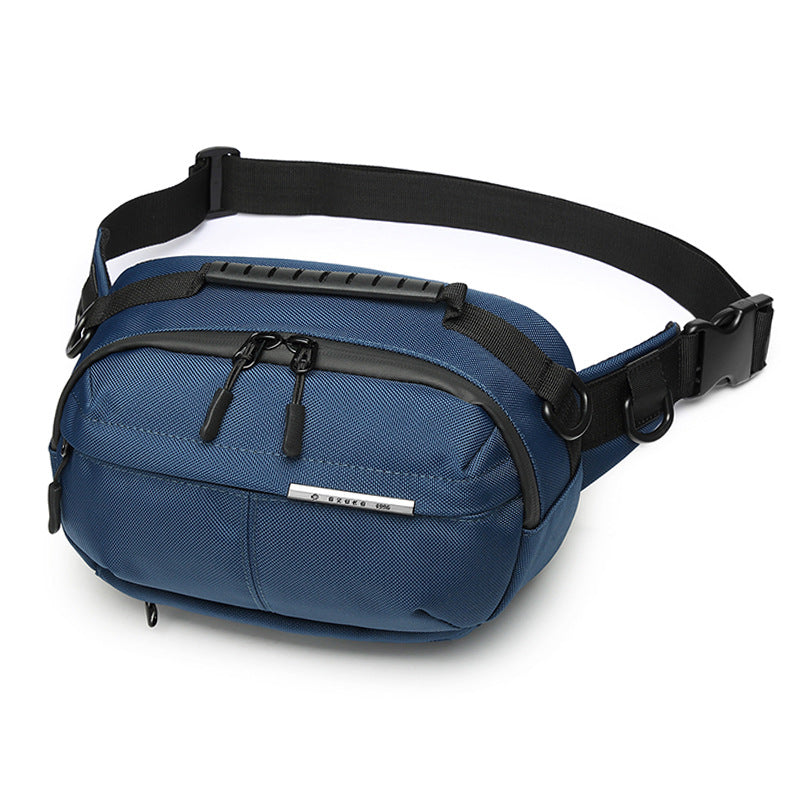 ozuko new waist bag outdoor large capacity men's shoulder bag sports leisure multi-functional chest bag waist bag