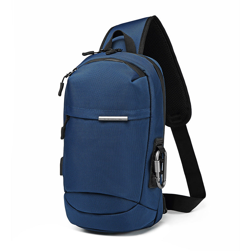 Ozuko new men's chest bag outdoor sports shoulder bag men's casual waterproof multi-function chest bag factory direct sale