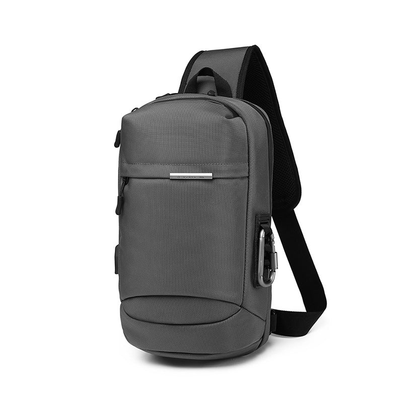 Ozuko new men's chest bag outdoor sports shoulder bag men's casual waterproof multi-function chest bag factory direct sale