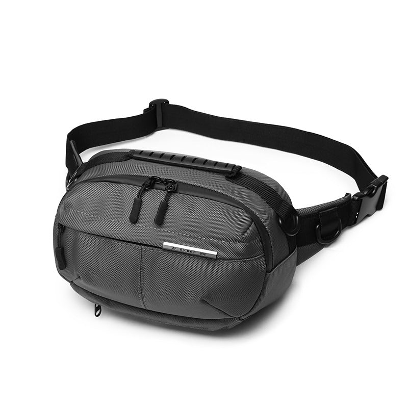 ozuko new waist bag outdoor large capacity men's shoulder bag sports leisure multi-functional chest bag waist bag