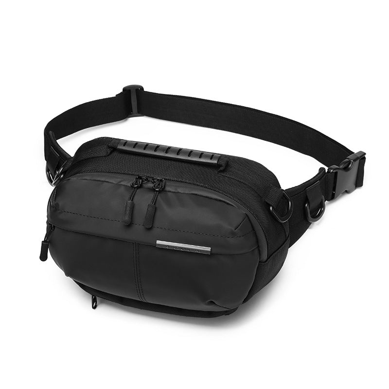 ozuko new waist bag outdoor large capacity men's shoulder bag sports leisure multi-functional chest bag waist bag