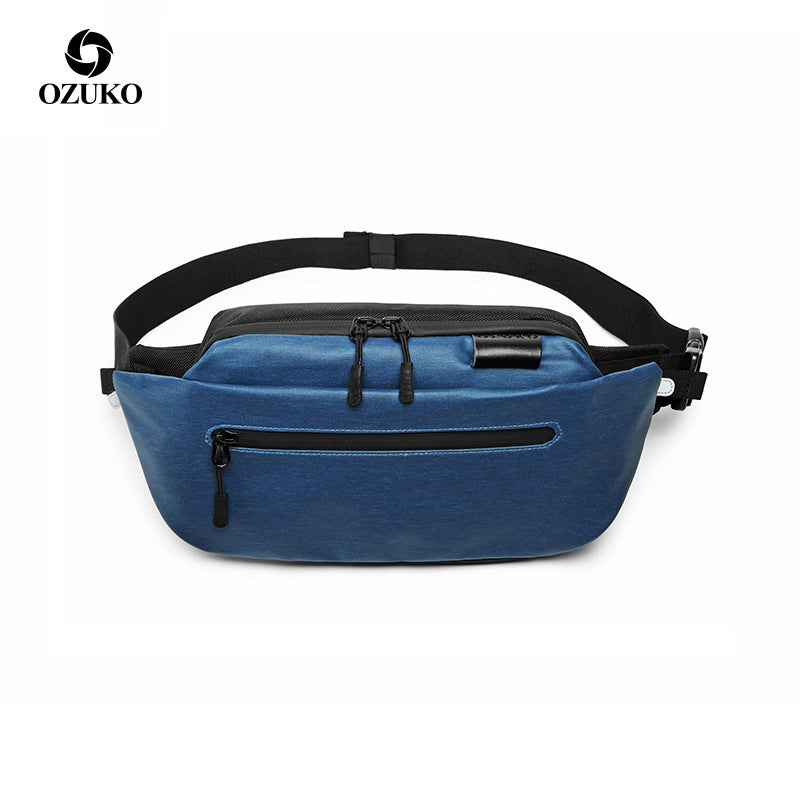 ozuko men's mobile phone waist bag wholesale sports waterproof chest bag men's outdoor men's mobile phone bag Fanny pack