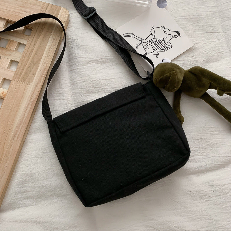 Korean ins canvas bag female student class crossbody bag Japanese style Harajuku wind planet tooling large capacity shoulder bag