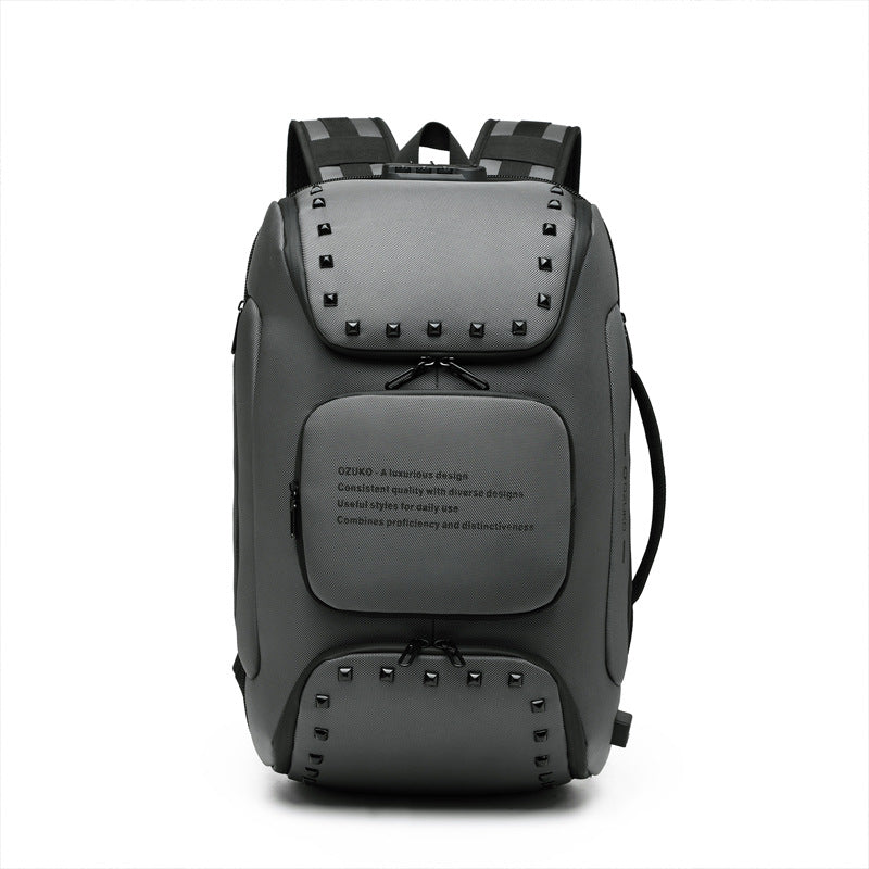 ozuko new student backpack sports trendy school bag Korean version multi-functional business computer backpack