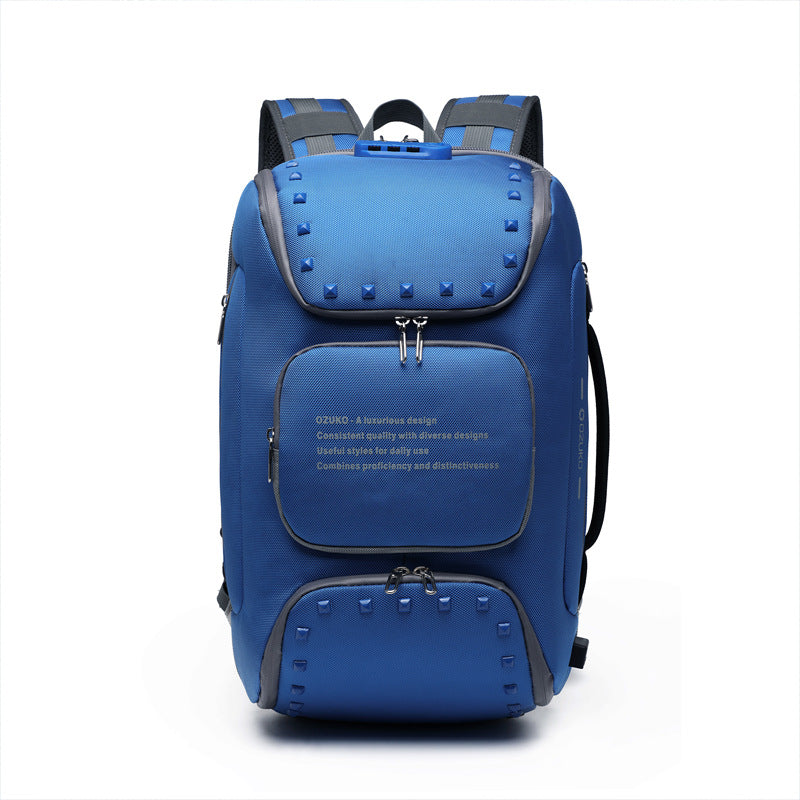 ozuko new student backpack sports trendy school bag Korean version multi-functional business computer backpack