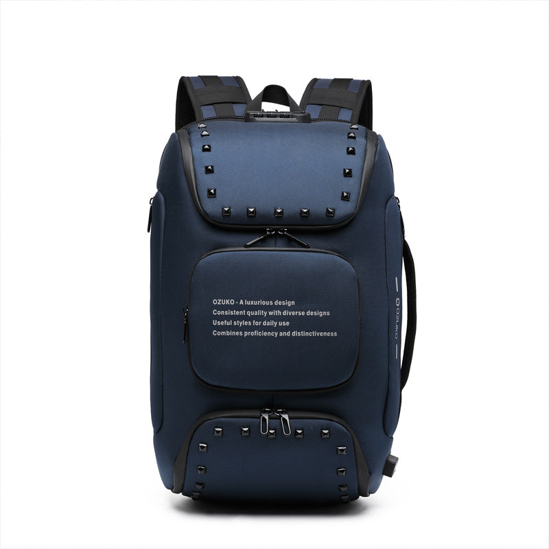 ozuko new student backpack sports trendy school bag Korean version multi-functional business computer backpack