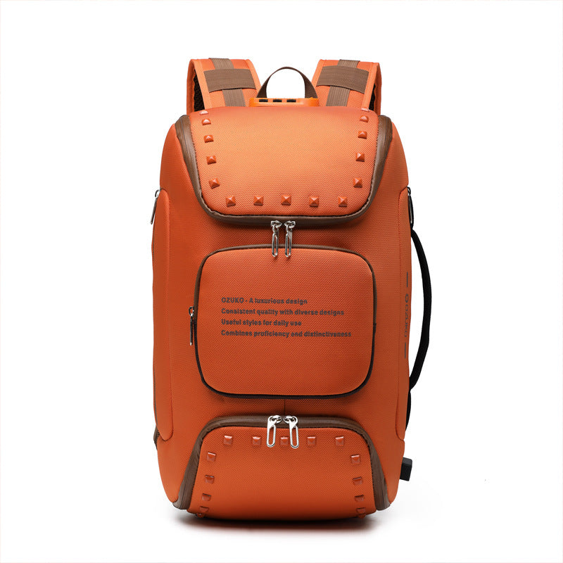 ozuko new student backpack sports trendy school bag Korean version multi-functional business computer backpack