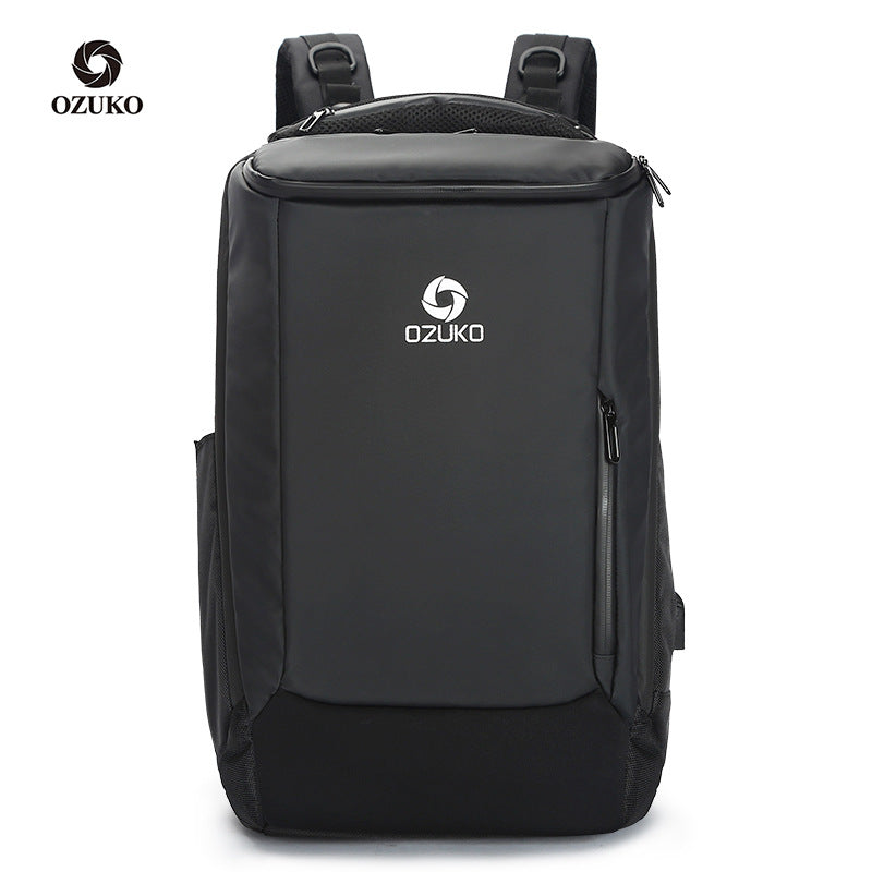 ozuko new business backpack men's outdoor multi-functional travel bag cross-border waterproof 17-inch computer backpack