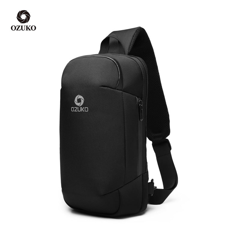 Ozuko new business chest bag Oxford waterproof crossbody bag men's casual multifunctional crossbody bag men's bag