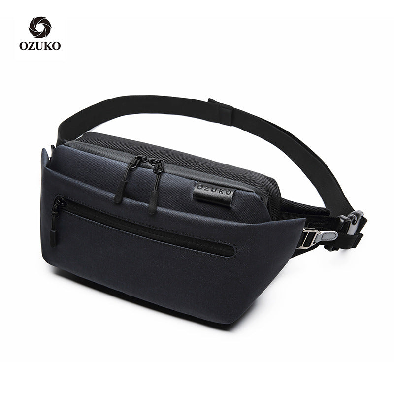 ozuko men's mobile phone waist bag wholesale sports waterproof chest bag men's outdoor men's mobile phone bag Fanny pack