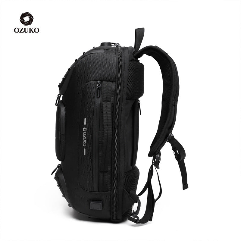 ozuko new student backpack sports trendy school bag Korean version multi-functional business computer backpack