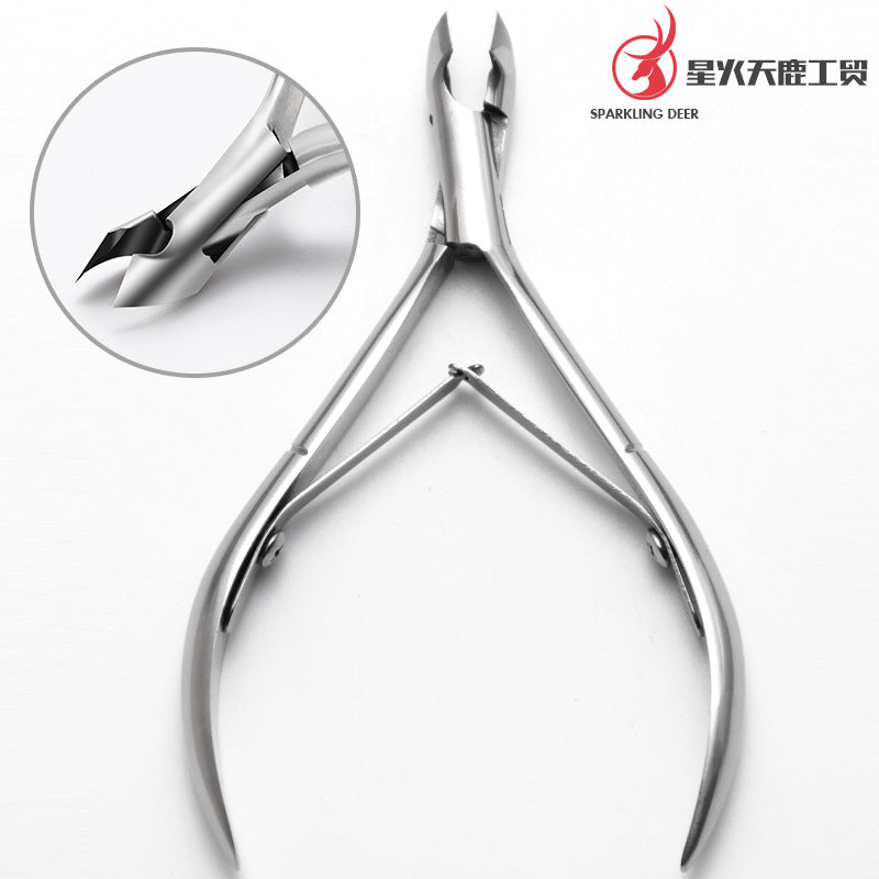 Full mirror light high-end dead skin scissors manicure tools stainless steel core pliers to remove dead skin barbs beauty scissors wholesale