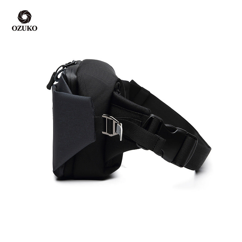 ozuko men's mobile phone waist bag wholesale sports waterproof chest bag men's outdoor men's mobile phone bag Fanny pack
