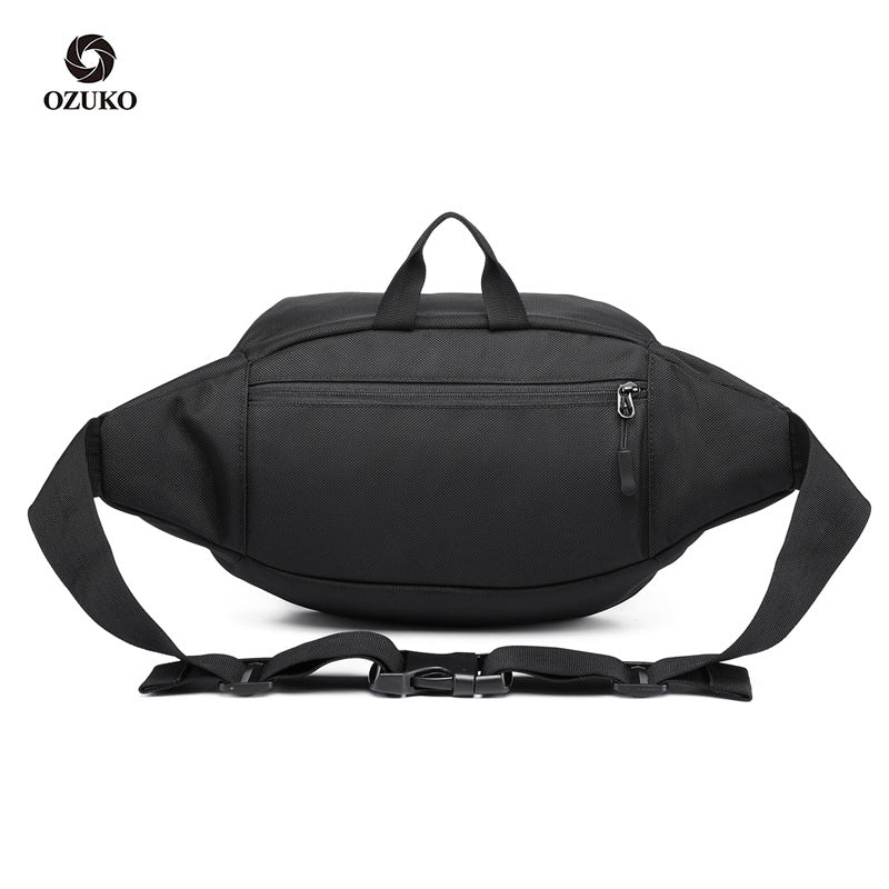 ozuko new waist bag multi-functional large-capacity waist bag men's sports waterproof Oxford cloth single shoulder crossbody bag for men