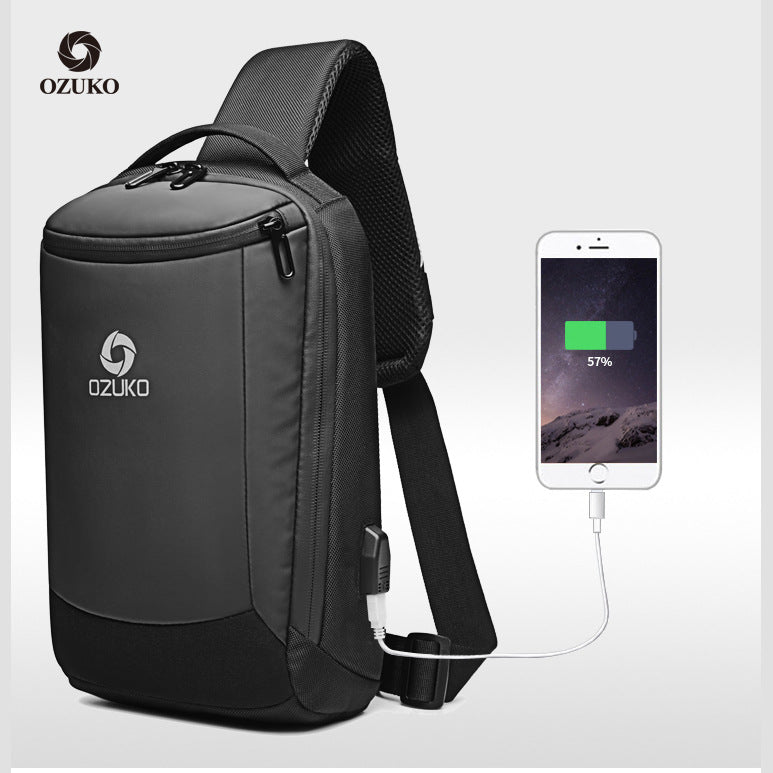 ozuko spot wholesale cross-body shoulder bag sports casual men's shoulder bag outdoor fashion trend chest bag for men