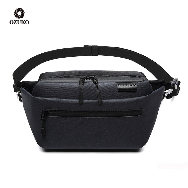 ozuko men's mobile phone waist bag wholesale sports waterproof chest bag men's outdoor men's mobile phone bag Fanny pack