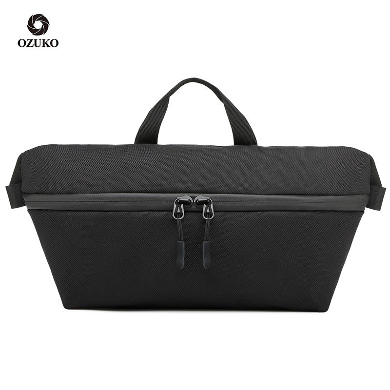 ozuko new camouflage mobile phone waist bag men's fashion sports shoulder bag men's trendy casual crossbody bag chest bag