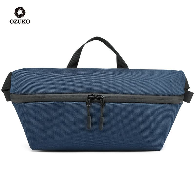 ozuko new camouflage mobile phone waist bag men's fashion sports shoulder bag men's trendy casual crossbody bag chest bag