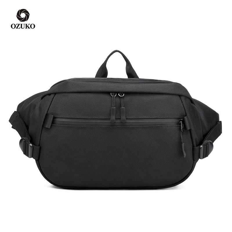 ozuko new waist bag multi-functional large-capacity waist bag men's sports waterproof Oxford cloth single shoulder crossbody bag for men