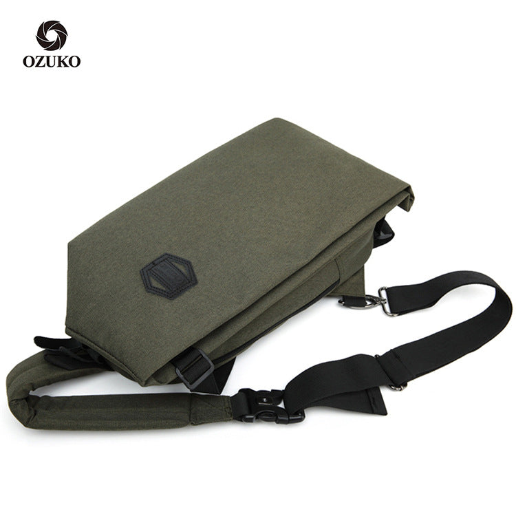 ozuko new chest bag men's sports casual shoulder bag men's single shoulder crossbody small bag factory direct sale