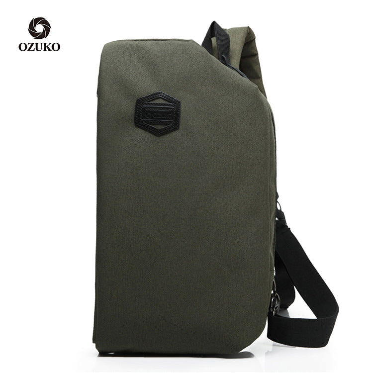 ozuko new chest bag men's sports casual shoulder bag men's single shoulder crossbody small bag factory direct sale