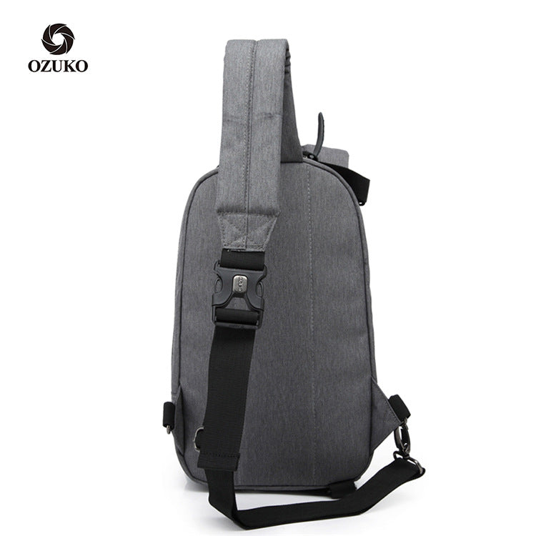 ozuko new chest bag men's sports casual shoulder bag men's single shoulder crossbody small bag factory direct sale