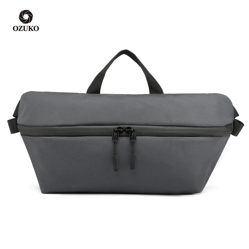 ozuko new camouflage mobile phone waist bag men's fashion sports shoulder bag men's trendy casual crossbody bag chest bag