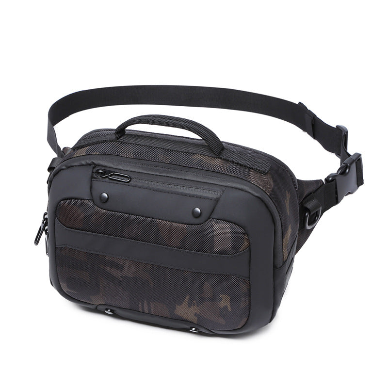 Ozuko's new large-capacity waist bag men's outdoor multi-functional camouflage chest bag tactical storage men's crossbody bag