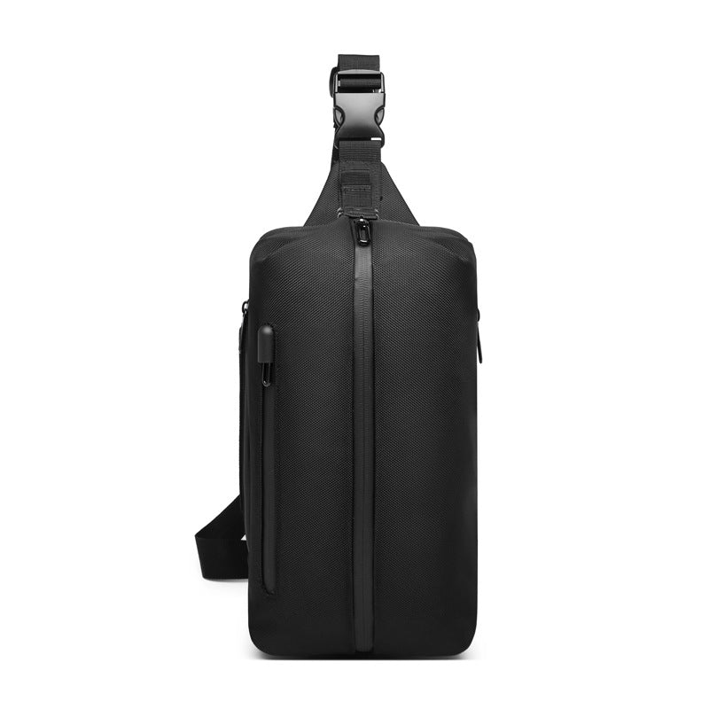 ozuko Korean style chest bag sports trendy brand waist bag casual waterproof crossbody bag Oxford cloth men's chest waist bag