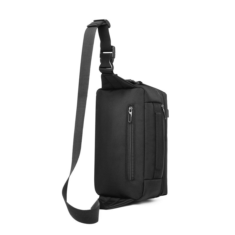 ozuko Korean style chest bag sports trendy brand waist bag casual waterproof crossbody bag Oxford cloth men's chest waist bag