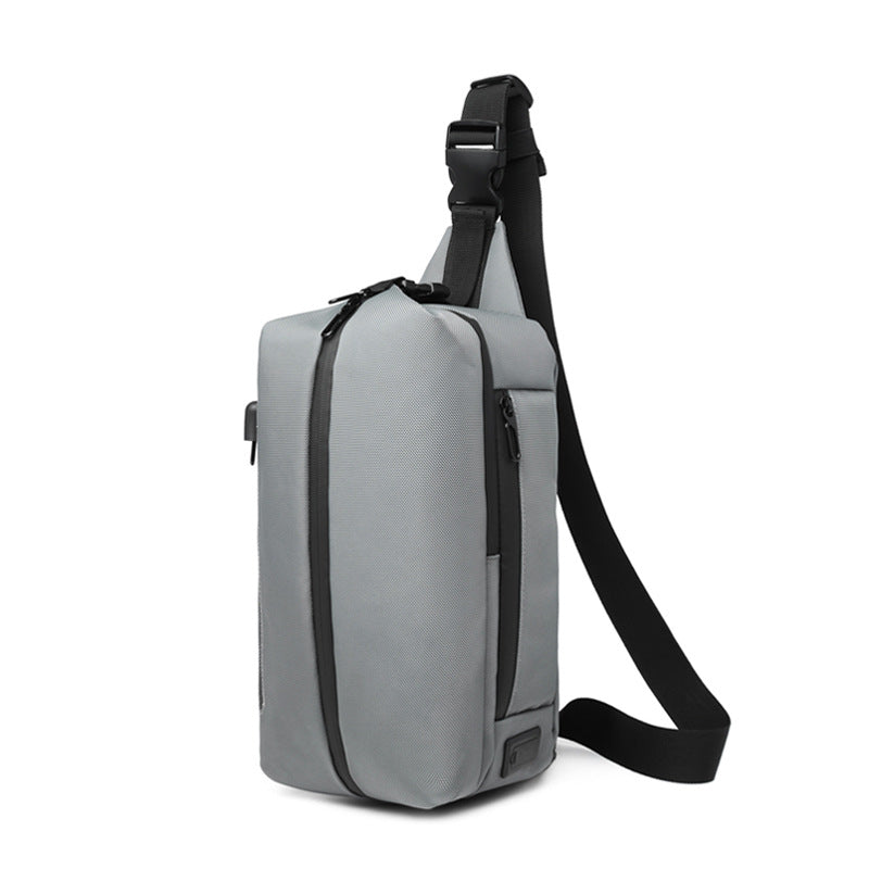 ozuko Korean style chest bag sports trendy brand waist bag casual waterproof crossbody bag Oxford cloth men's chest waist bag