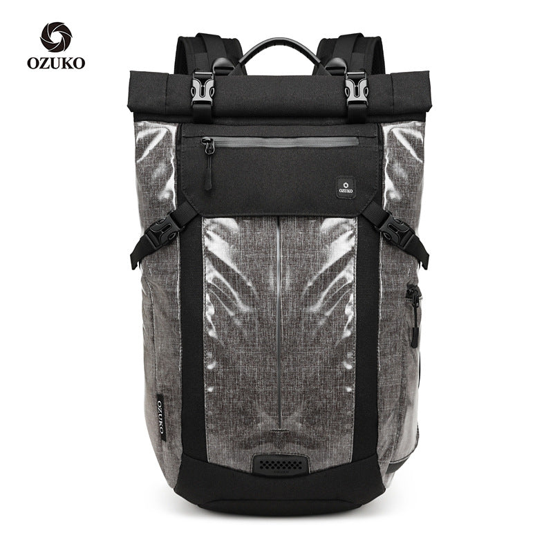 ozuko Korean style men's backpack sports trendy brand computer backpack notebook business waterproof multi-functional travel bag