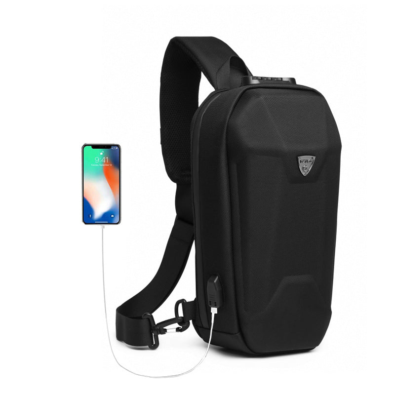 ozuko new boys hard shell chest bag outdoor cycling men's crossbody bag sports waterproof crossbody bag for men
