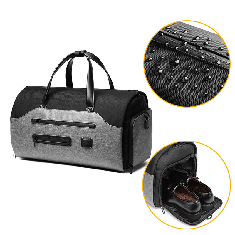 Foldable travel bag men's short-distance travel shoulder handbag outdoor waterproof multi-functional suit fitness bag