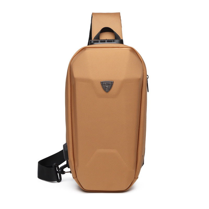 ozuko new boys hard shell chest bag outdoor cycling men's crossbody bag sports waterproof crossbody bag for men