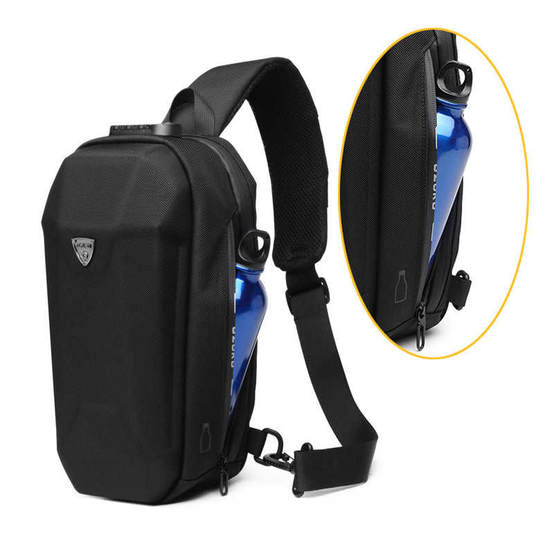 ozuko new boys hard shell chest bag outdoor cycling men's crossbody bag sports waterproof crossbody bag for men