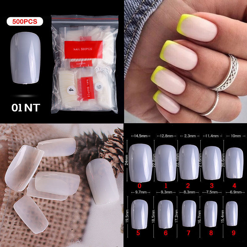 Cross-border nail manicure French style full patch half patch fake nail patch handmade wear manicure factory wholesale