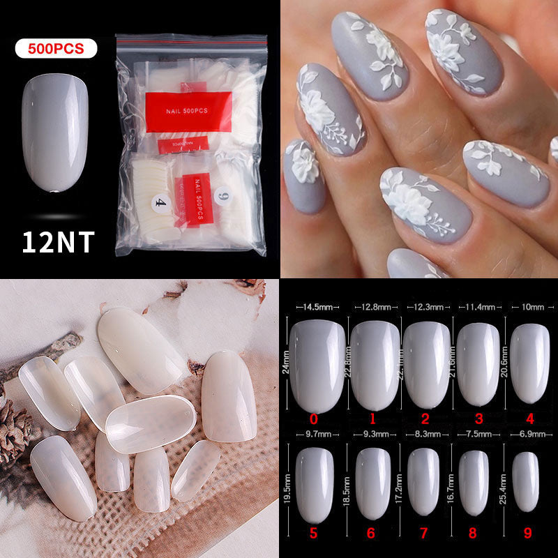 Cross-border nail manicure French style full patch half patch fake nail patch handmade wear manicure factory wholesale